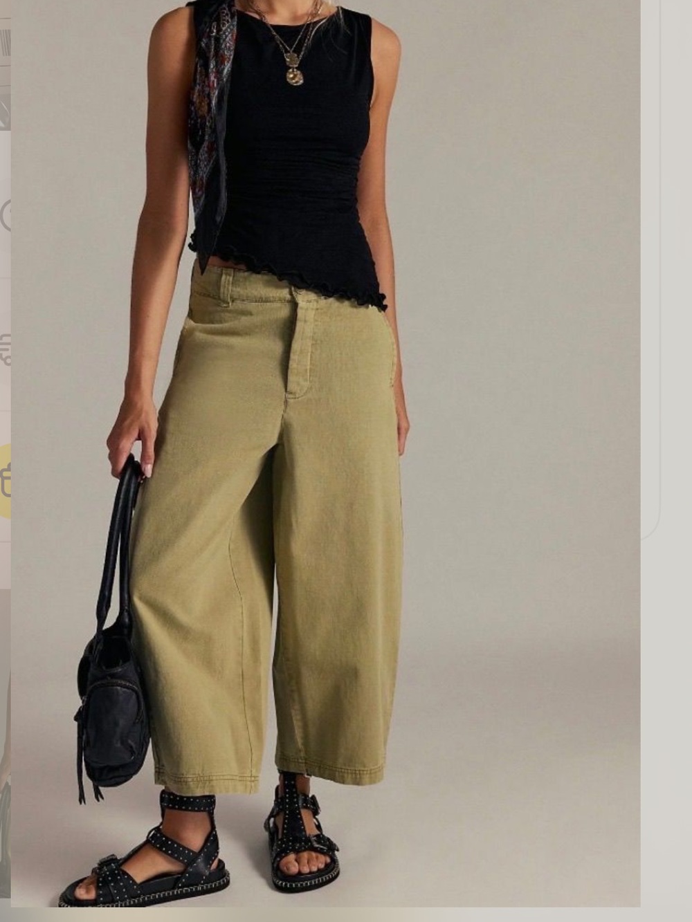 We the Free Laydown Chino High Rise Chino Wide Barrel Leg Size 10 NWT